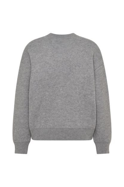 Lulu Oversized Knit Jumper Grey Marle