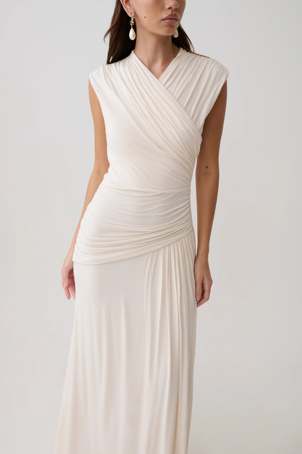 Winslow Cross Over Modal Maxi Dress Ivory