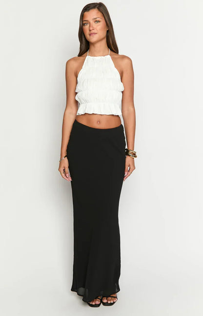 Uma White Crop Top