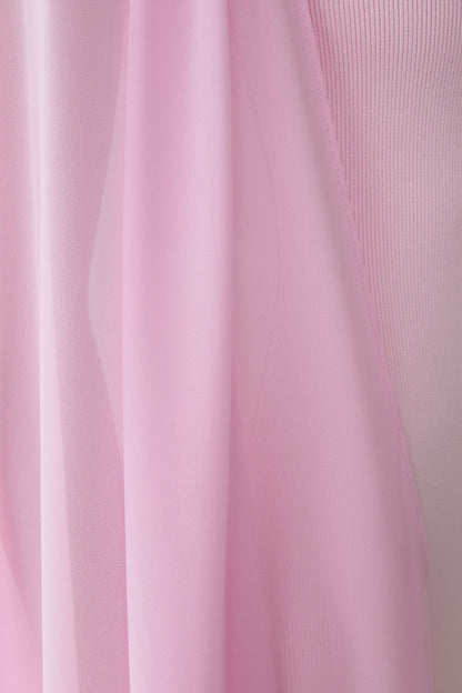 Farid Bandage Maxi Dress With Chiffon Baby Pink
