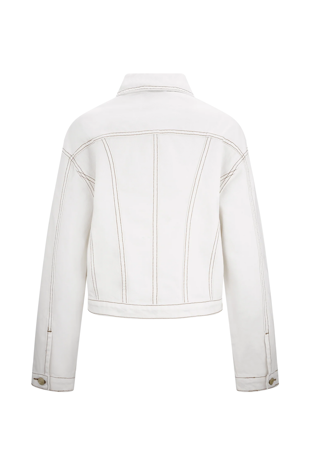 Kirra Cinched Denim Jacket White