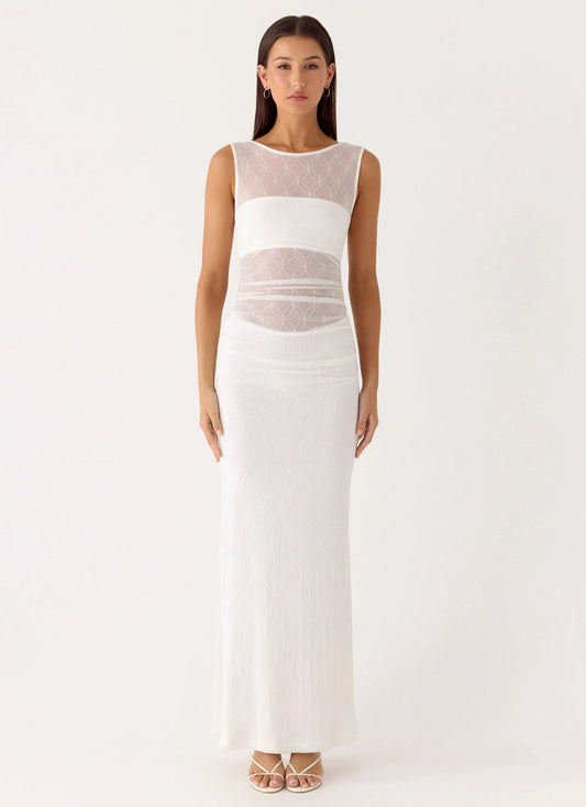 Sabre Maxi Dress White