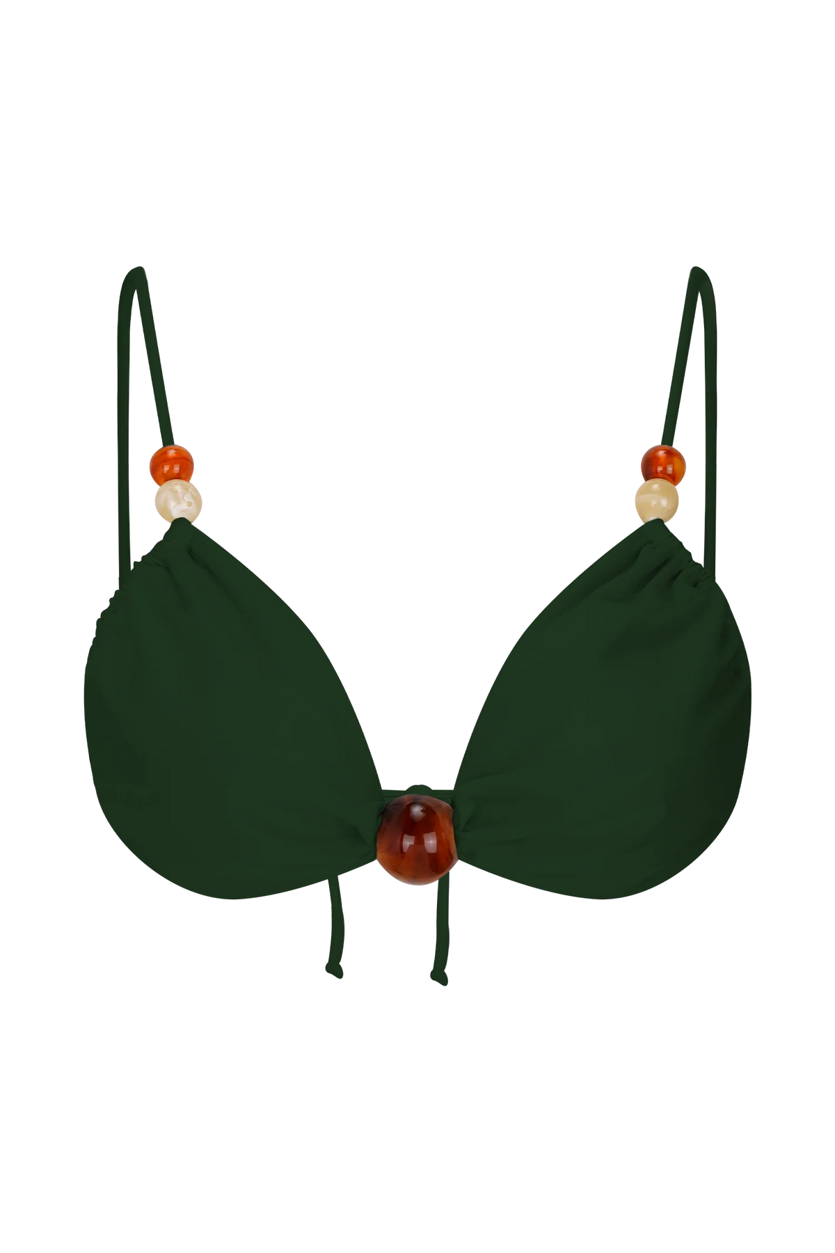 Memphis Beaded Bikini Top Green