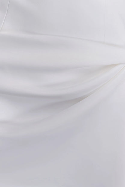 Evianna Strapless Gathered Mini Dress White