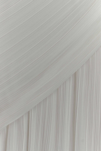Tamara Shirred Chiffon Midi Dress White