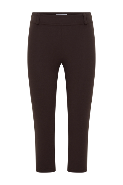Blanca Stretch Crepe Capri Pants Chocolate