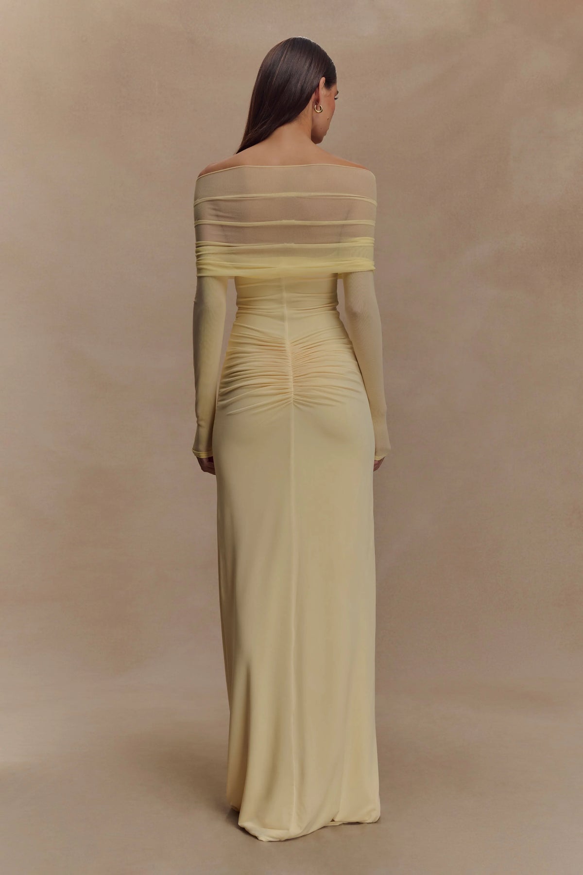 Rafaella Slinky And Mesh Maxi Dress Lemon