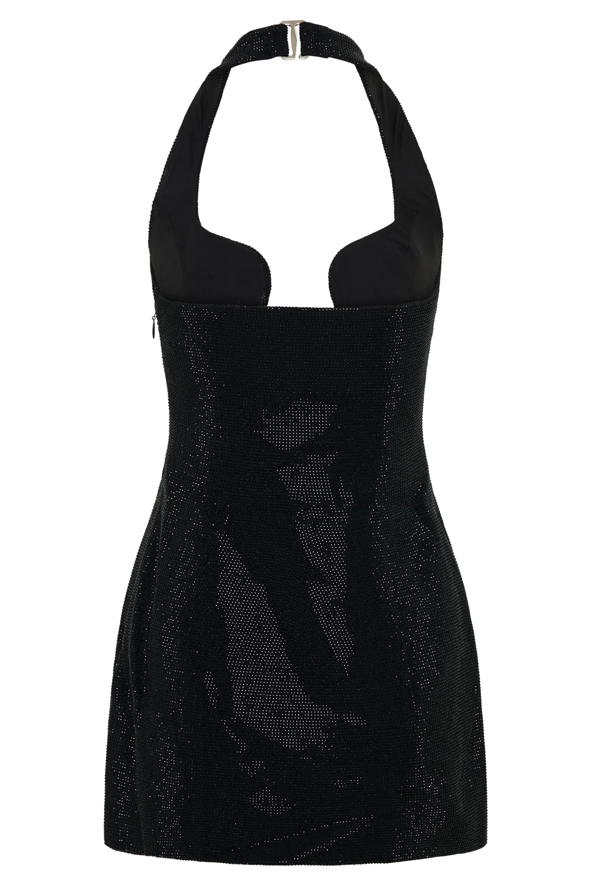 Raina Diamante Halter Mini Dress Black