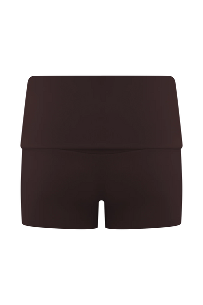 Birdie Fold Over Shorts Chocolate