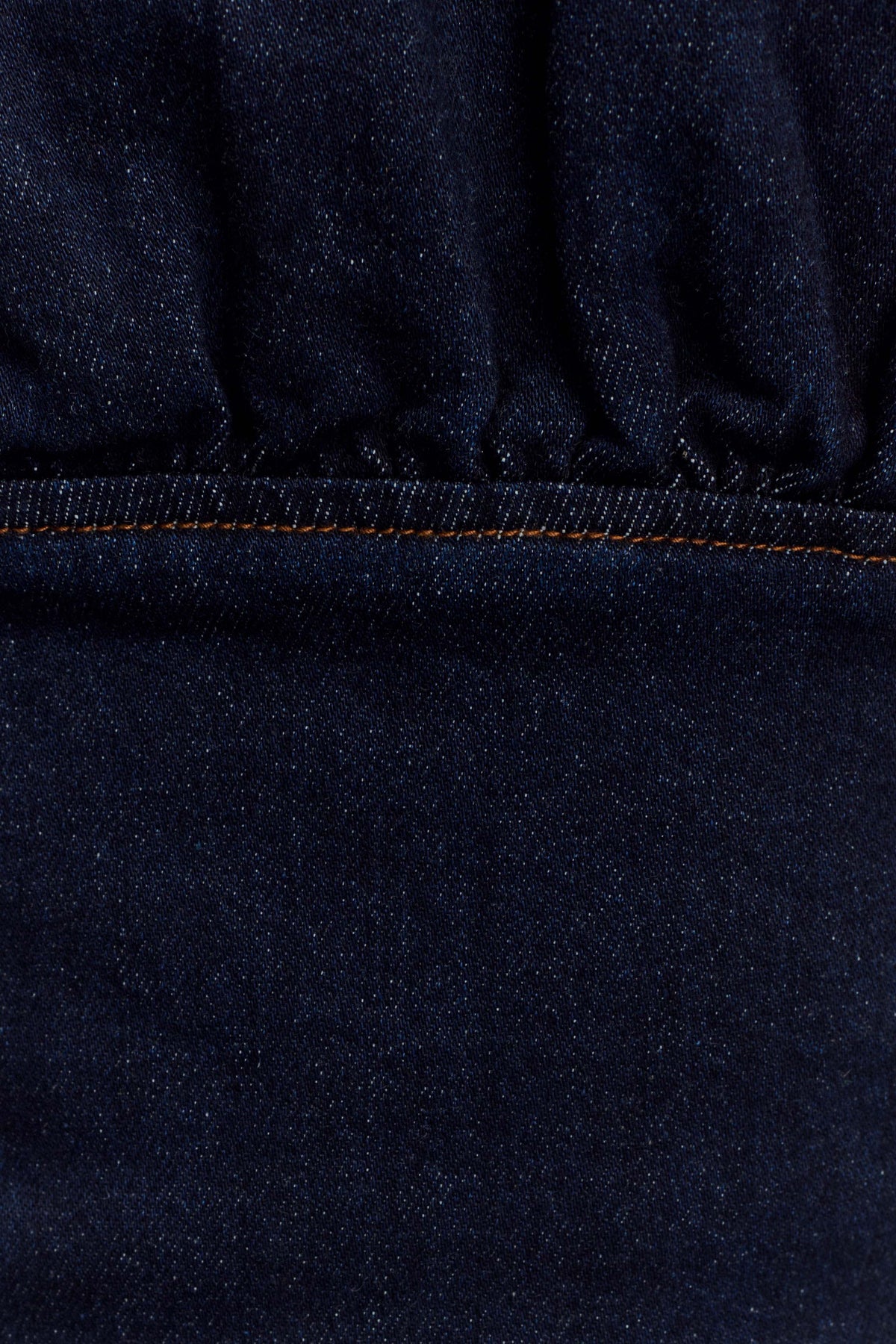 Cecilia Denim Frill Corset Indigo Blue