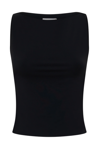 Nicolette Sleeveless Tank Top Black