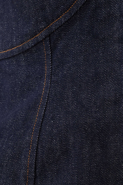 Rema Halter Longline Denim Top Washed Indigo Blue