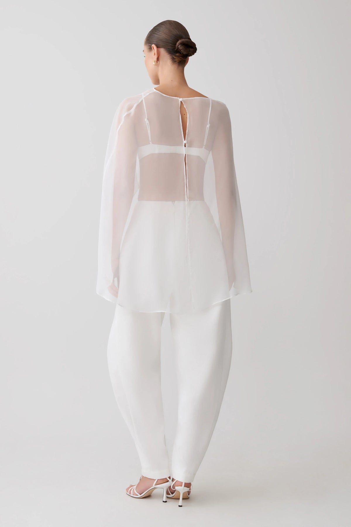 Oriana Linen Oversize Pants White