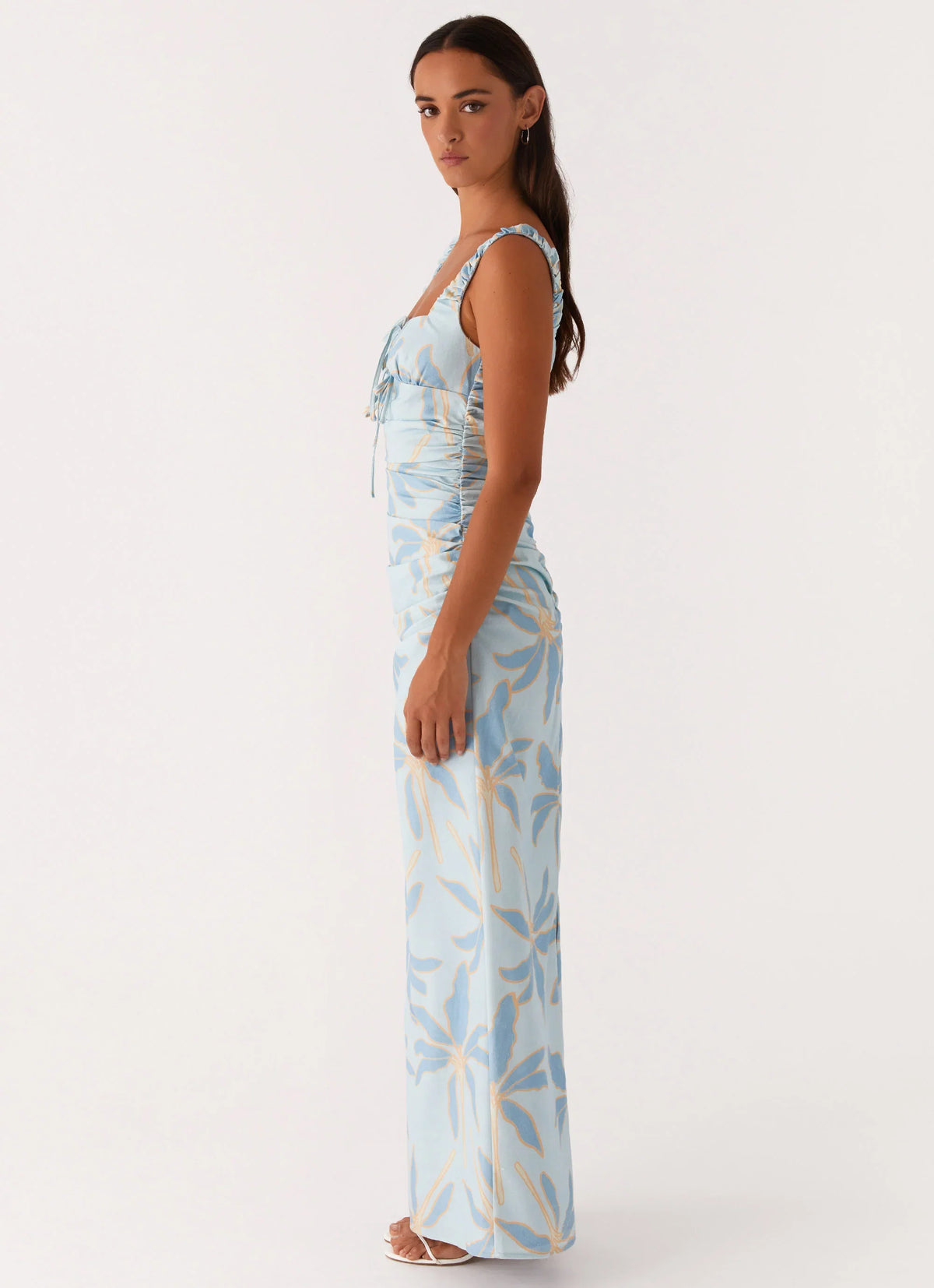 Cosmic Love Ruched Maxi Dress Opulent Blue