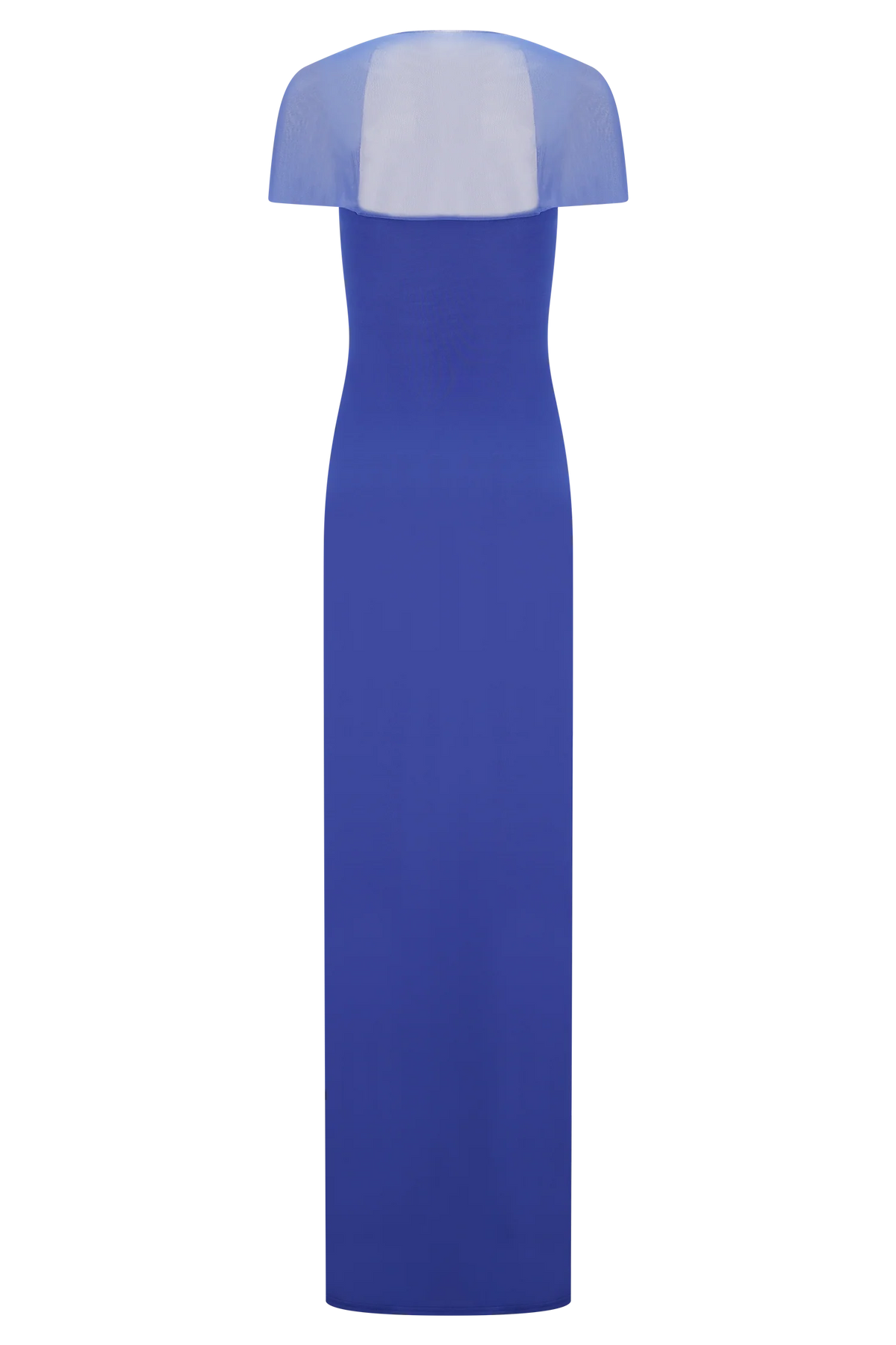 Wyatt Slinky And Mesh Maxi Dress Cobalt Blue