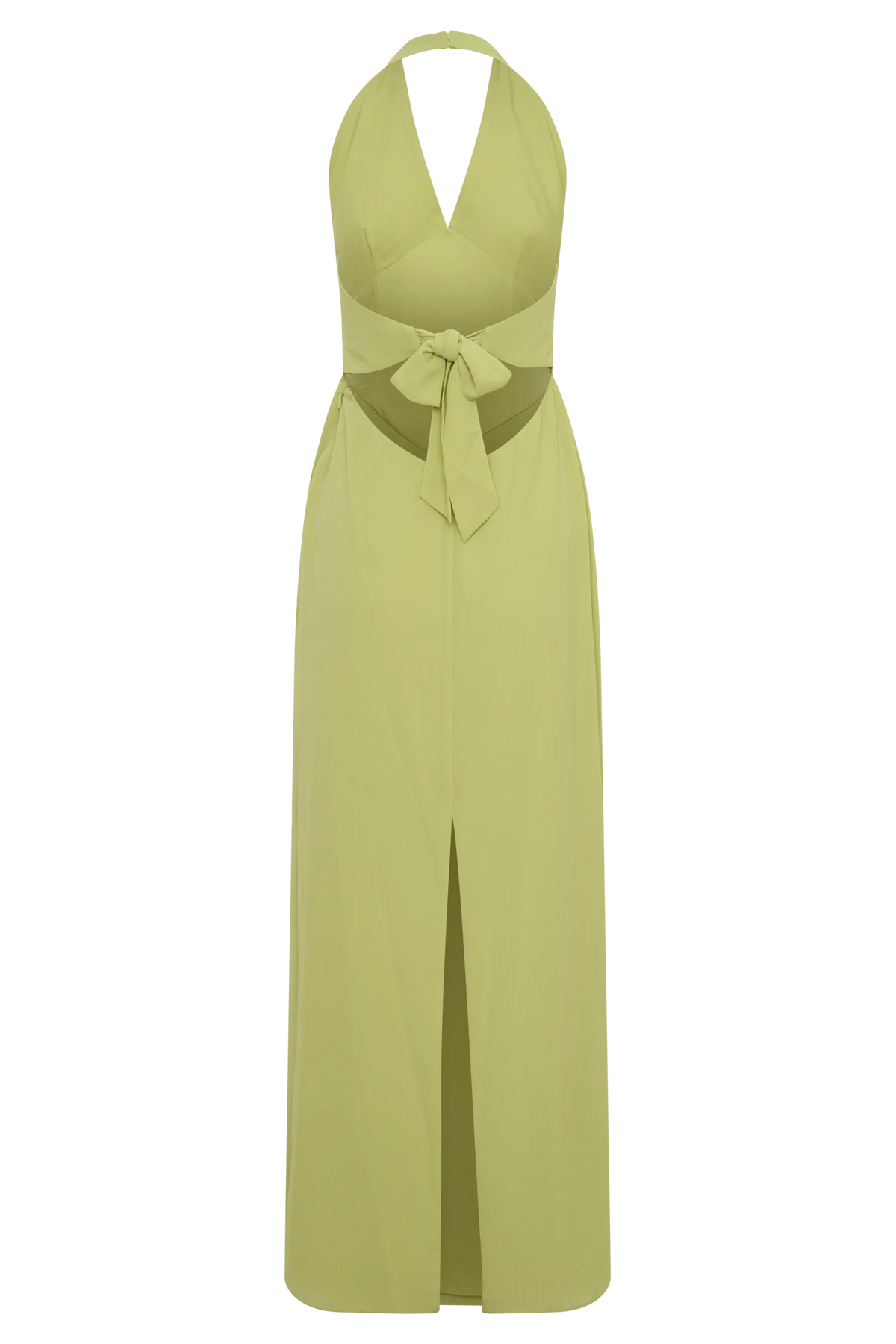Valentina Chiffon Halter Maxi Dress Pistachio