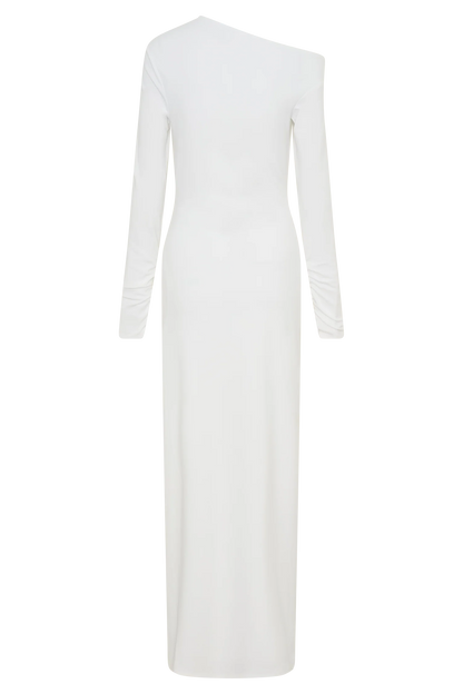 Thalyn Crepe Maxi Dress With Split White