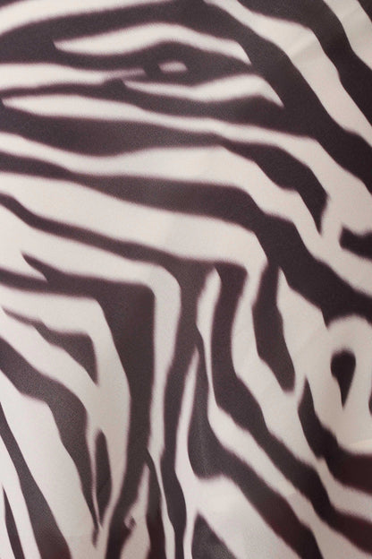 Lana Low Back Chiffon Top Abstract Zebra Print