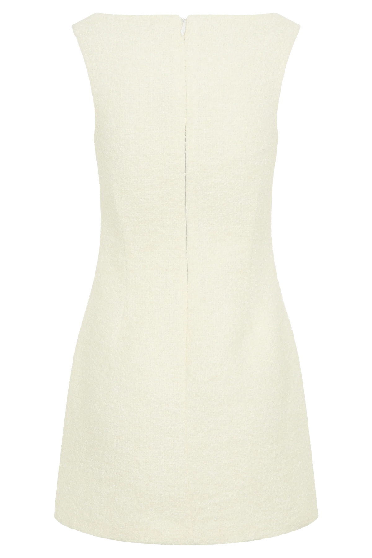 Angela Textured Boucle Mini Dress Ivory