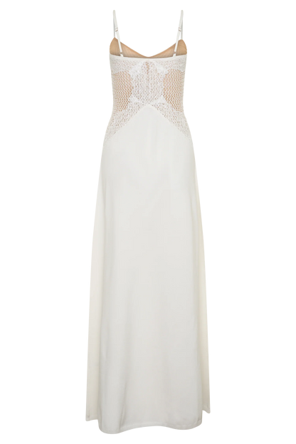 Bray Knit Lace Maxi Dress Ivory