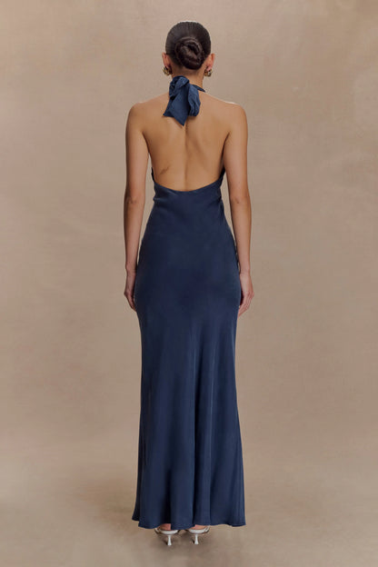 Louisiana Halter Maxi Dress Navy