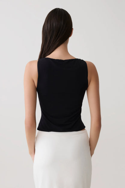 Nicolette Sleeveless Tank Top Black