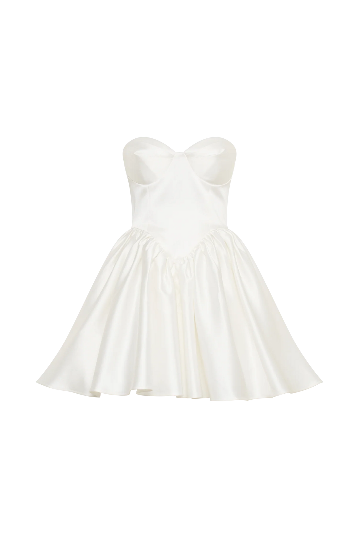 Hollie Structured Corset Mini Dress White
