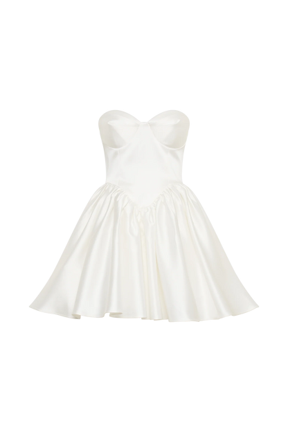 Hollie Structured Corset Mini Dress White