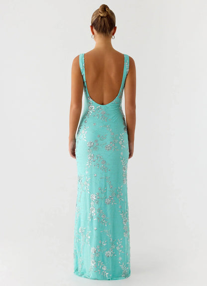 Silvana Maxi Dress Aqua
