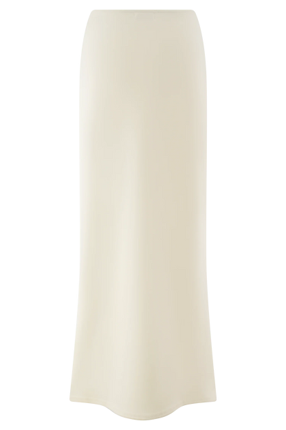 Eris Scuba Jersey Maxi Skirt Ivory