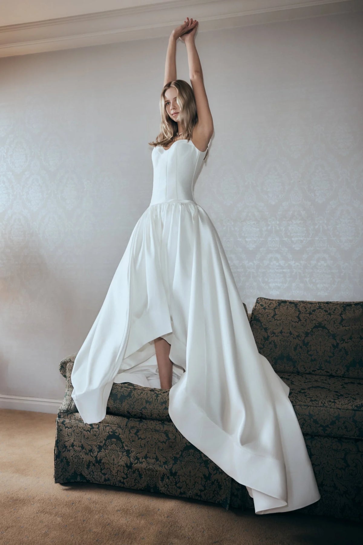 Carol Taffeta Maxi Gown Ivory