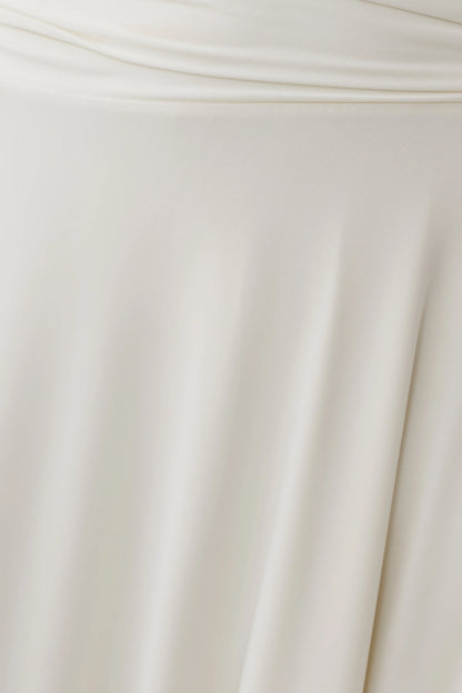 Luu Off Shoulder Slinky Top Ivory