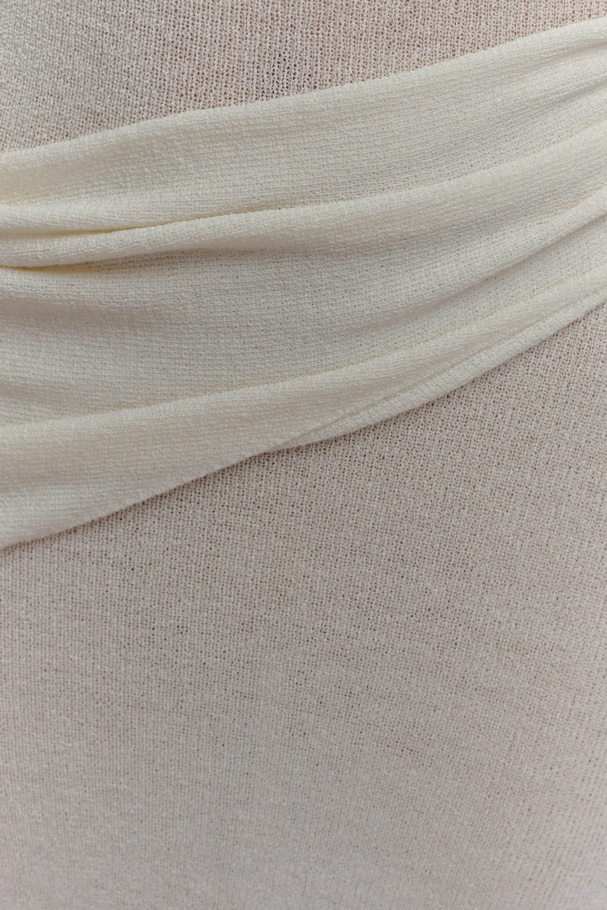 Alexius One Shoulder Knit Maxi Dress Ivory