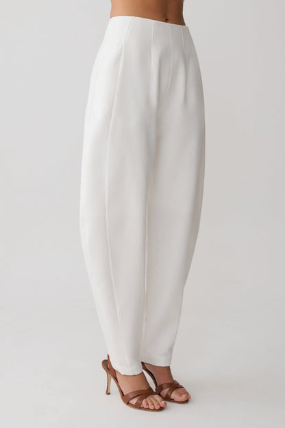 Oriana Linen Oversize Pants White