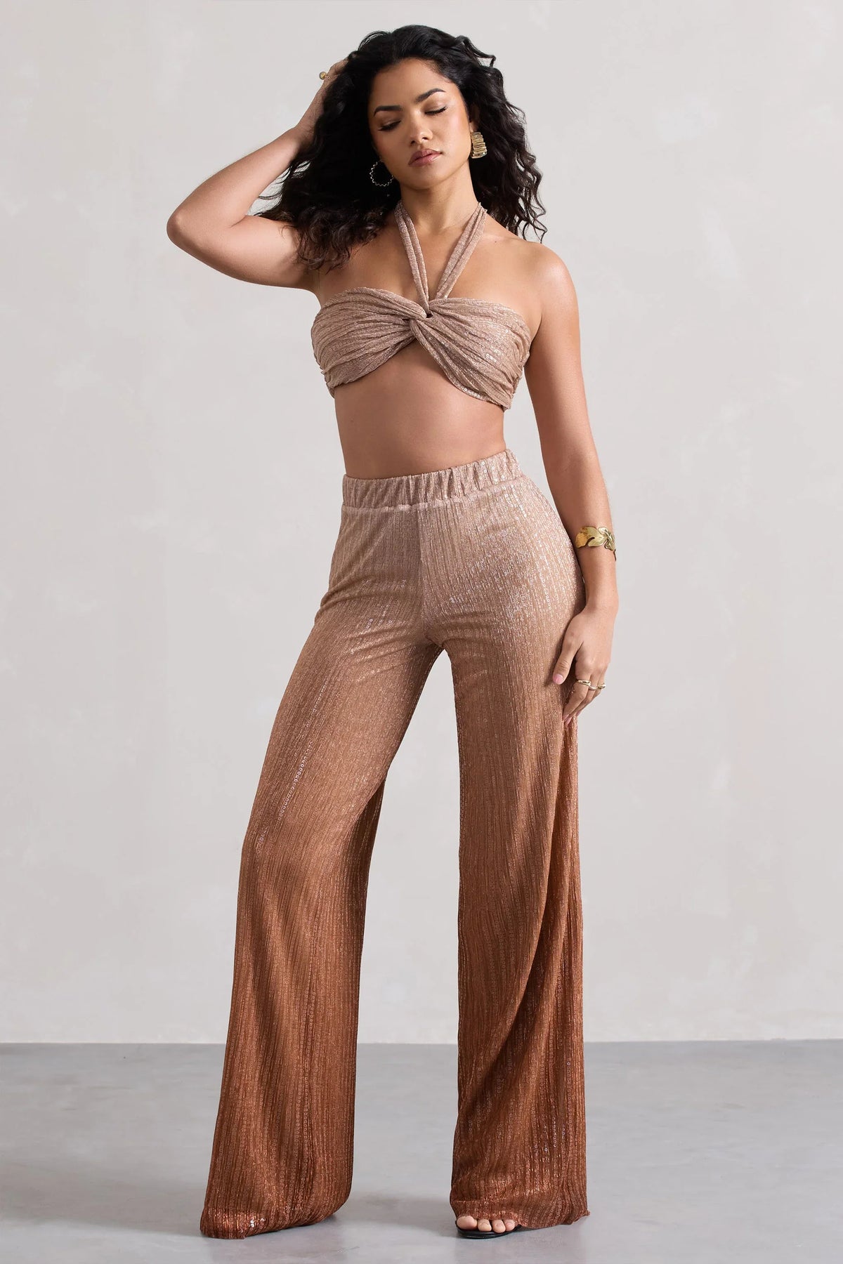 Connection Gold Metallic Ombre Trousers