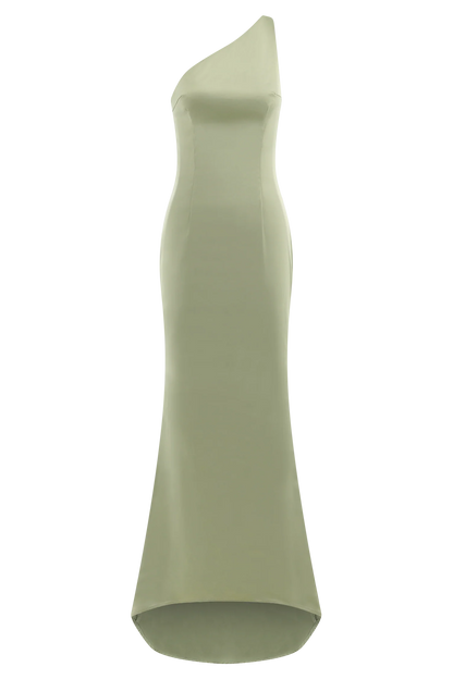 Harper One Shoulder Gown Sage