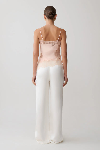 Miriam Satin Lace Camisole Peach