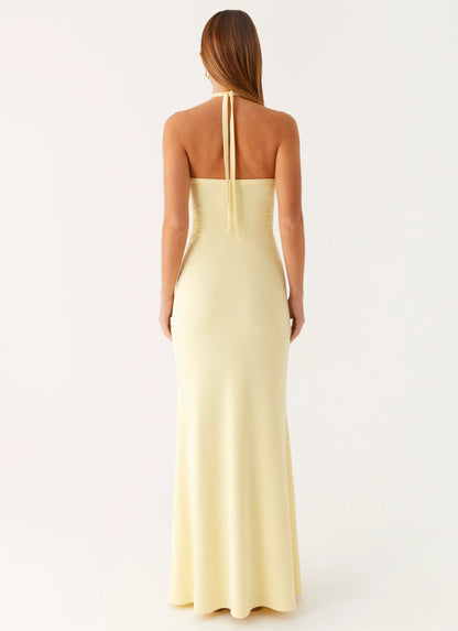 Instant Attraction Maxi Dress Yellow