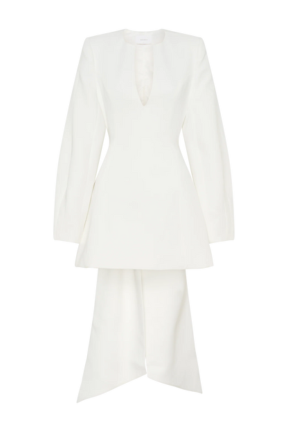 Rosanna Suiting Bow Mini Dress Ivory