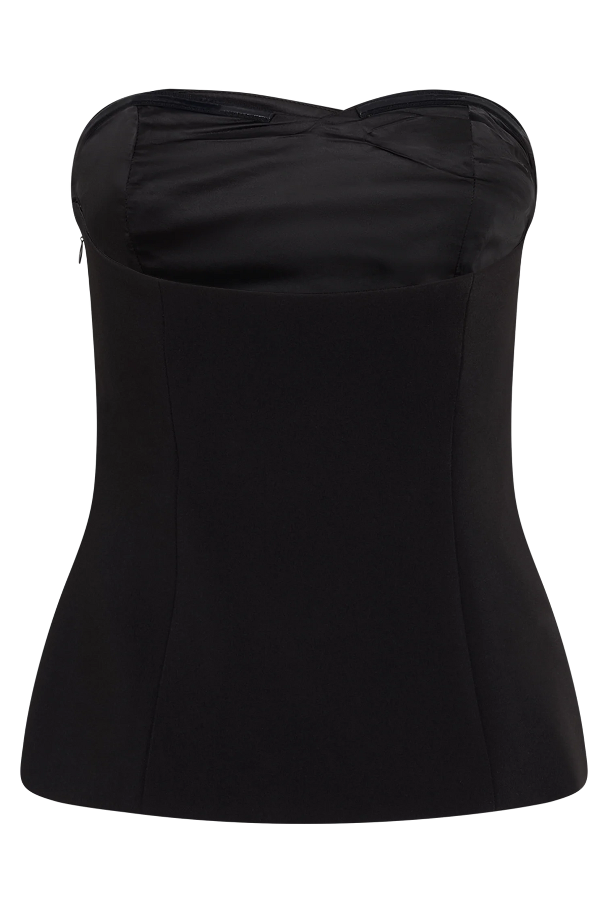 Lindie Strapless Suiting Top Black