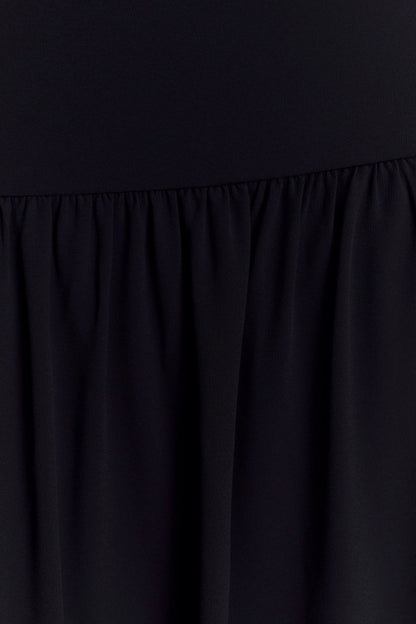 Georgina Chiffon Midi Dress Black