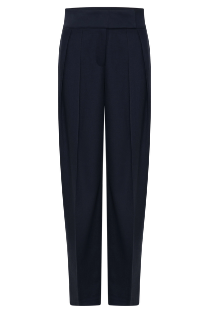 Penelope Pleated High Waisted Pants Dark Navy