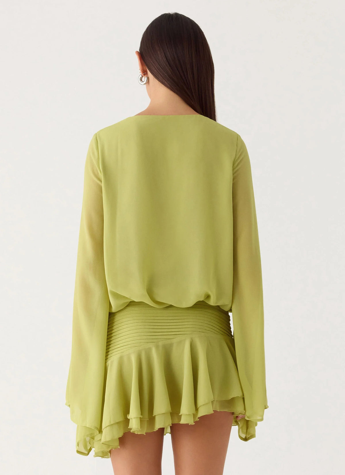 Solo In Soho Mini Dress Lime