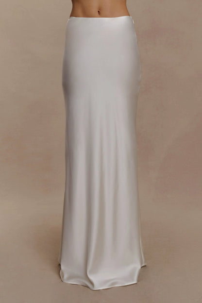 Sabrina Silk Blend Maxi Skirt Ivory