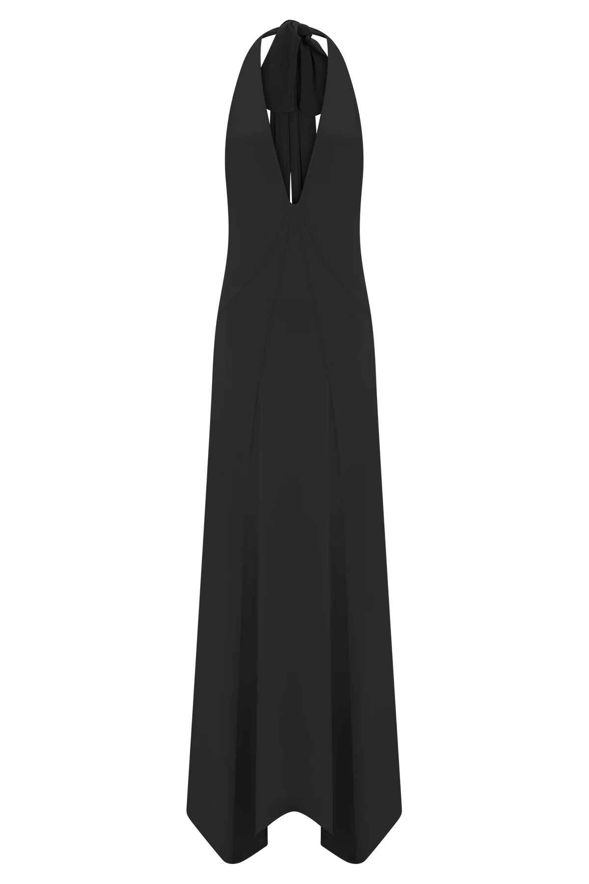 Juliet Slinky Maxi Dress With Scarf Black