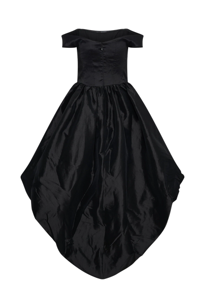 Amelia Bubble Maxi Dress Black