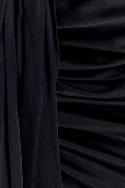 Zendaya Silk Midi Skirt Black