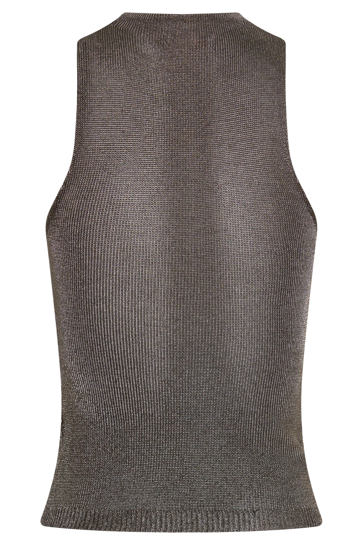 Nikki Lurex Top With Hardware Gunmetal