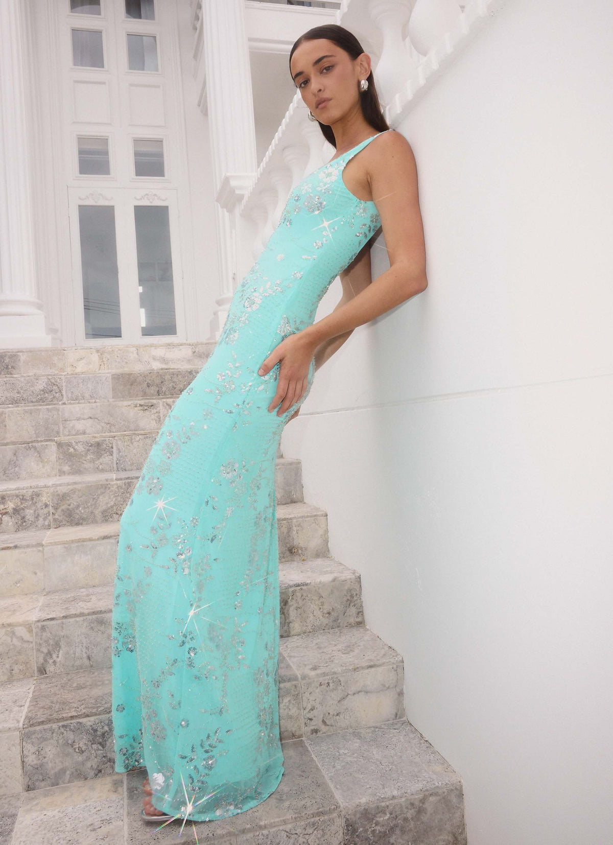 Silvana Maxi Dress Aqua