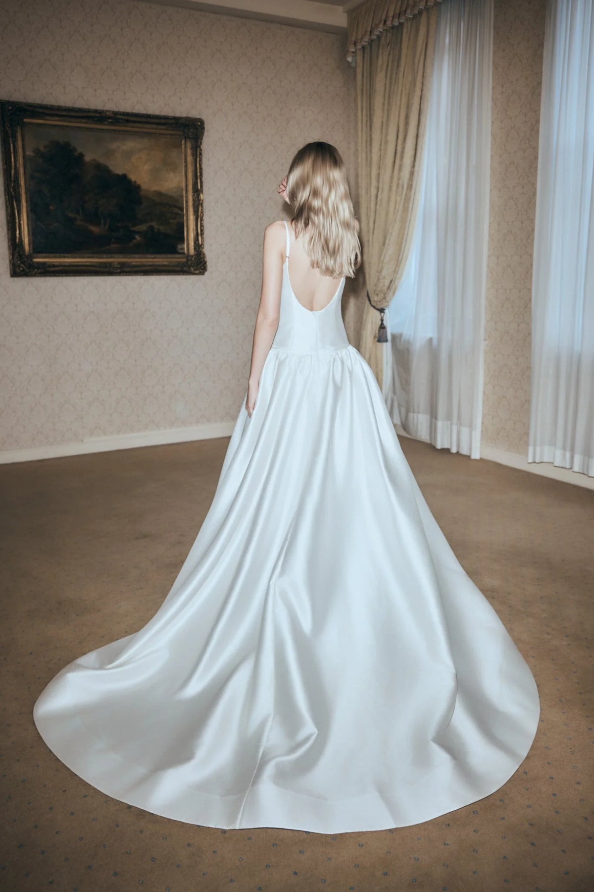 Carol Taffeta Maxi Gown Ivory